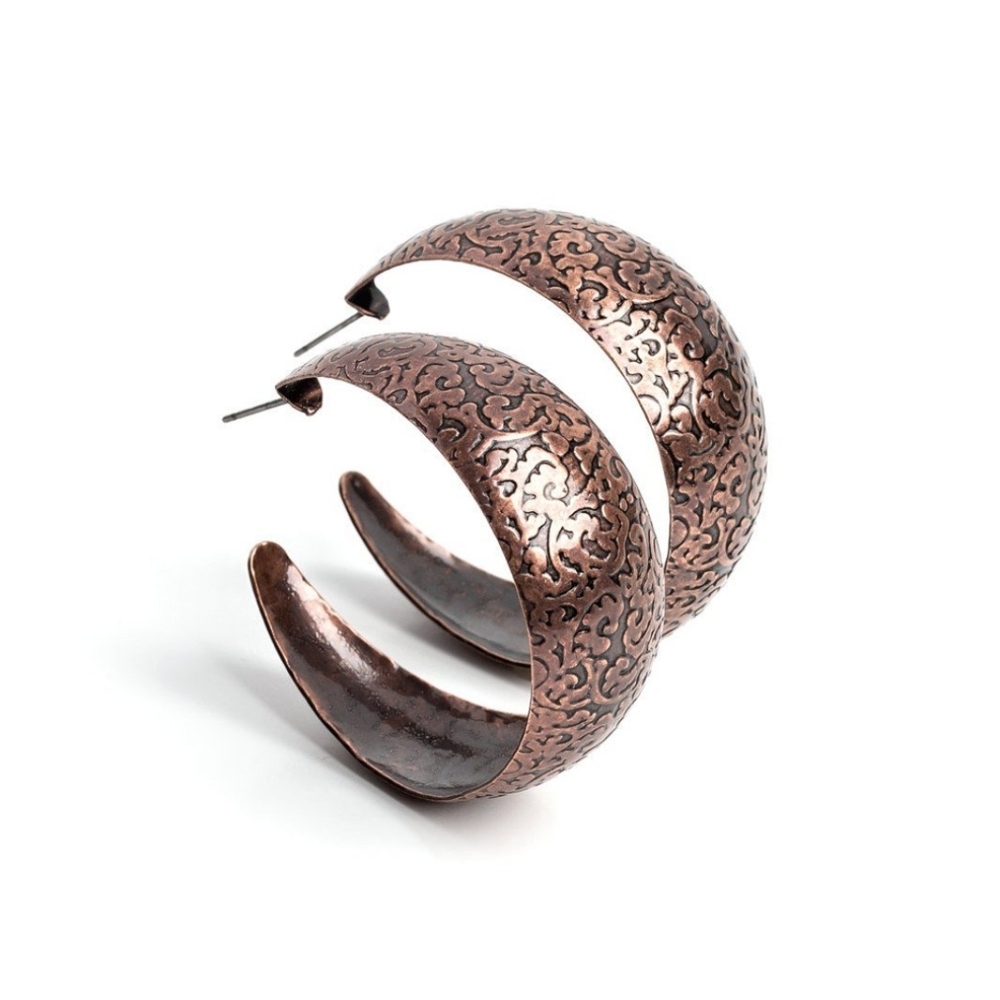 Elegant Copper Hoop Earrings  Paparazzi "Mother Nature Medley" Fashion Jewelry
